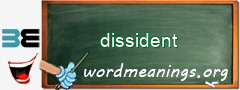 WordMeaning blackboard for dissident